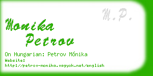 monika petrov business card