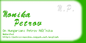 monika petrov business card